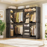 72'' Corner Closet Organizer System with Drawers and Shelves, Heavy Duty
