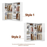 6FT Heavy Duty Corner Closet Organizer System with Drawers, Shelves and Hanging Rods