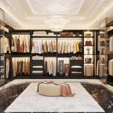 6FT Heavy Duty Corner Closet Organizer System with Drawers, Shelves and Hanging Rods