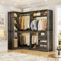 6FT Heavy Duty Corner Closet Organizer System with Drawers, Shelves and Hanging Rods