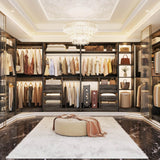 6FT Heavy Duty Corner Closet Organizer System with Drawers, Shelves and Hanging Rods