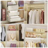 6FT Heavy Duty Corner Closet Organizer System with Drawers, Shelves and Hanging Rods