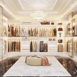 6FT Heavy Duty Corner Closet Organizer System with Drawers, Shelves and Hanging Rods