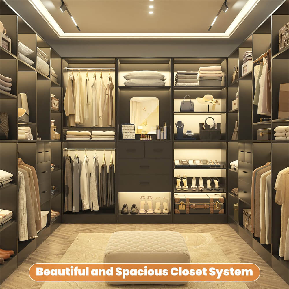 Unikito Wooden Closet System, 25 Inch Heavy Duty Closet Shoes