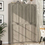 80'' Tall Farmhouse Pantry Cabinet with Arched Doors, Adjustable Shelves & Storage, 2 Packs