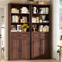 80'' Tall Farmhouse Bookcase with Storage Cabinet & Drawer, 2 Packs
