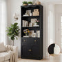 80'' Tall Bookcase with Drawer, Cabinet, and 3-Tier Open Shelves