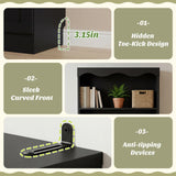 80'' Tall Bookcase with Drawer, Cabinet, and 3-Tier Open Shelves