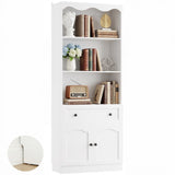 80'' Tall Bookcase with Drawer, Cabinet, and 3-Tier Open Shelves