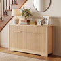 55'' Fluted Sideboard Cabinet with Drawers & Shelves, Modern Buffet Cabinet for Kitchen, Coffee Bar & Entryway Storage