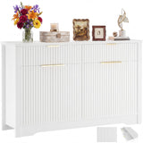 55'' Fluted Sideboard Cabinet with Drawers & Shelves, Modern Buffet Cabinet for Kitchen, Coffee Bar & Entryway Storage