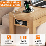 Narrow Console Table with Charging Station, Slim Sofa Table with Outlets & USB Ports, Entryway Table for Living Room & Hallway