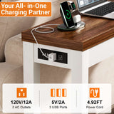 Narrow Console Table with Charging Station, Slim Sofa Table with Outlets & USB Ports, Entryway Table for Living Room & Hallway