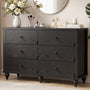 6-Drawer Wooden Dresser for Bedroom, Living Room, Entryway