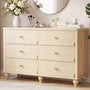 6-Drawer Wooden Dresser for Bedroom, Living Room, Entryway