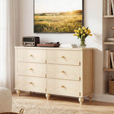 6-Drawer Wooden Dresser for Bedroom, Living Room, Entryway