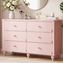 6-Drawer Wooden Dresser for Bedroom, Living Room, Entryway