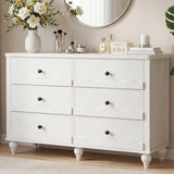6-Drawer Wooden Dresser for Bedroom, Living Room, Entryway