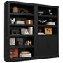 Double Wide Bookshelf, 71 Inch Tall Book Case with Storage Cabinet, 5 Tier Bookshelves and Bookcases