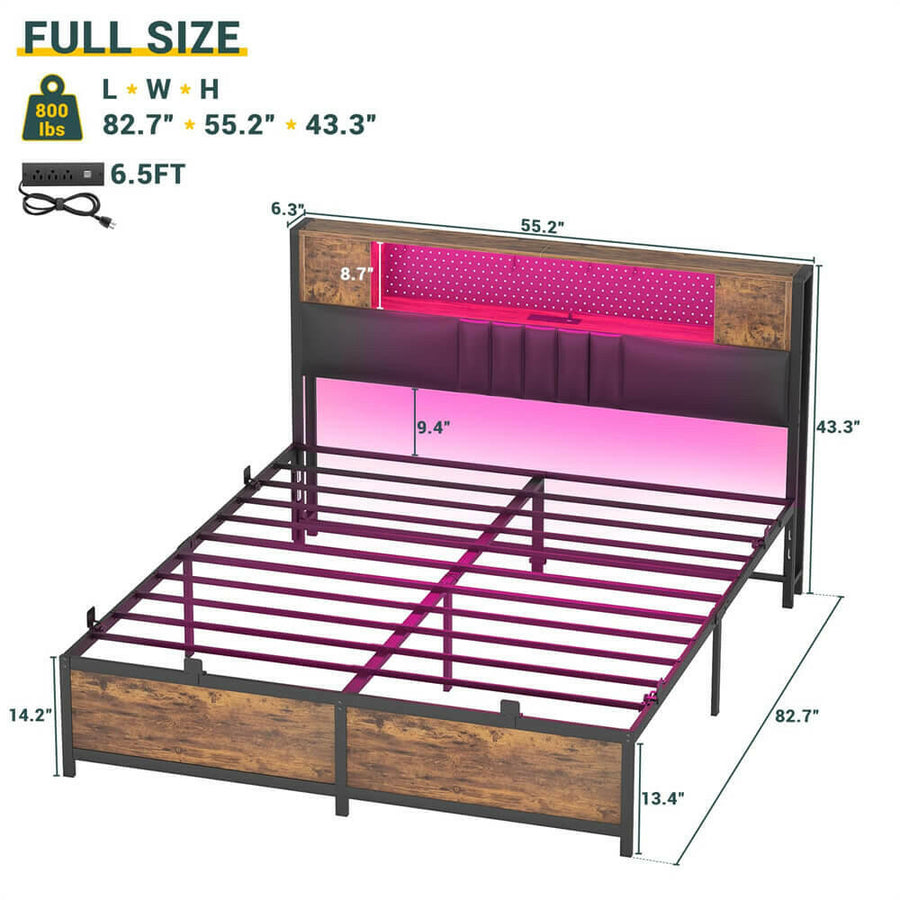 Full Bed Frame | Full Size Bed Frame for Bedroom – Unikito