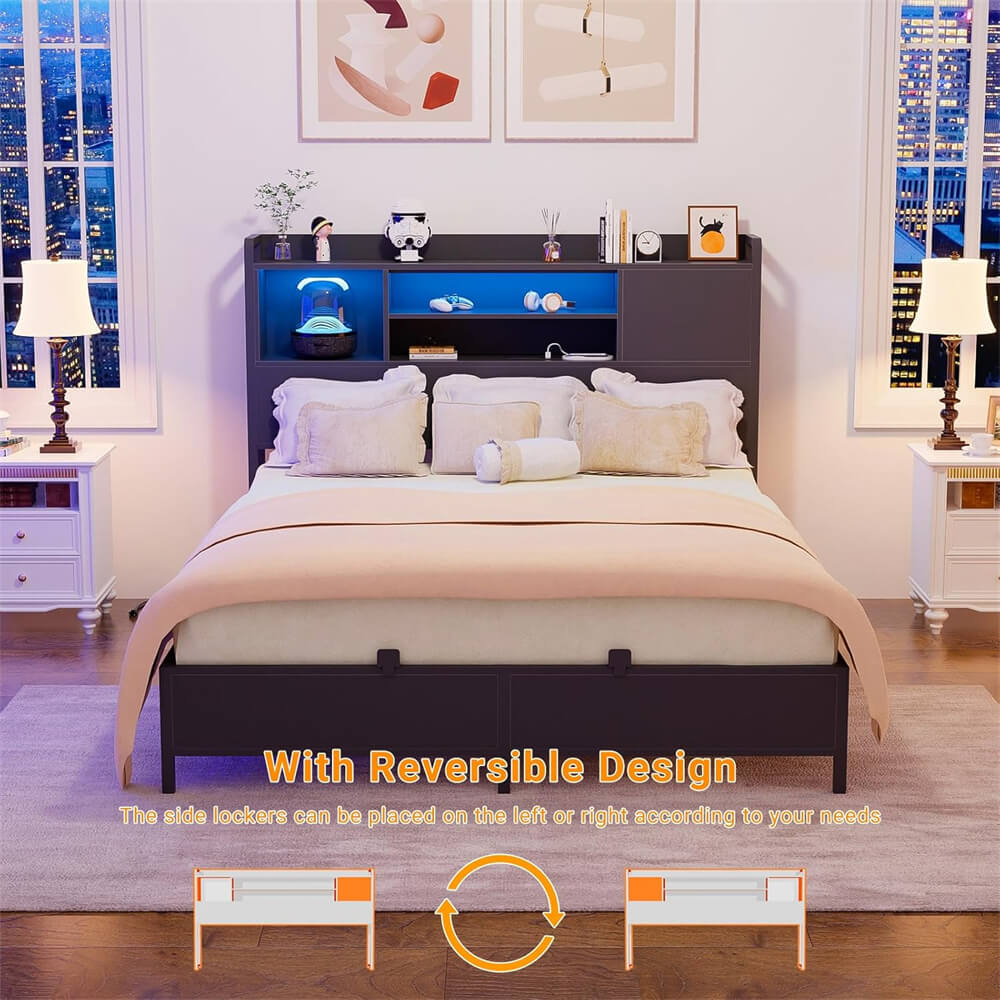 Metal bookcase headboard sales