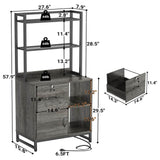 Vertical Filing Cabinet with Lock Drawers, Power Outlets and Shelf