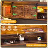 Twin Corner Daybed Frame with Trundle and Storage Headboard, Built-in Outlets and LED Light