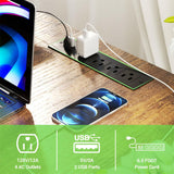 Unikito L Shaped Desk, Reversible Corner Computer Desk with Magic Power Outlets and Smart LED Light, Unique Grid Design, 55 Inch Office Desk with Monitor Stand and Storage Shelf