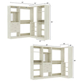 Closet System with Drawers, Hanging Rods and Corner, 86'', 3 Packs