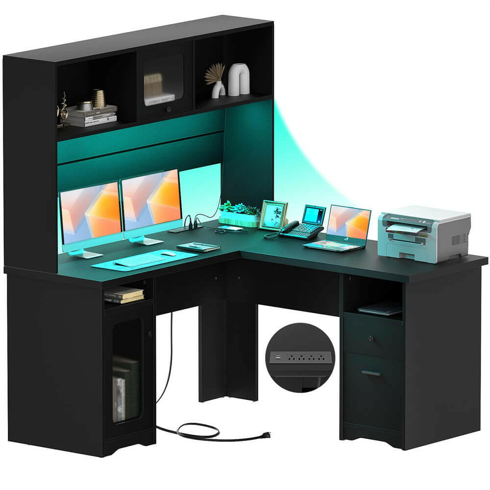 unico デスク UNICOO – L Shaped Crank Height Adjustable Standing Desk, Sit