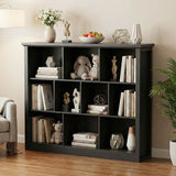 10-Cube Storage Bookcase, Modern Cube Storage Shelf Organizer, Wooden Bookshelf for Living Room, Bedroom, TV Stand & Entryway