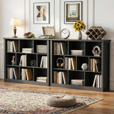 10-Cube Storage Bookcase, Modern Cube Storage Shelf Organizer, Wooden Bookshelf for Living Room, Bedroom, TV Stand & Entryway