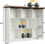 10-Cube Storage Bookcase, Modern Cube Storage Shelf Organizer, Wooden Bookshelf for Living Room, Bedroom, TV Stand & Entryway