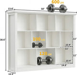 10-Cube Storage Bookcase, Modern Cube Storage Shelf Organizer, Wooden Bookshelf for Living Room, Bedroom, TV Stand & Entryway