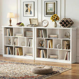 10-Cube Storage Bookcase, Modern Cube Storage Shelf Organizer, Wooden Bookshelf for Living Room, Bedroom, TV Stand & Entryway
