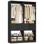 Closet System, 50" Closet Organizer with 4 Drawers & 2 Hanging Rods
