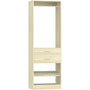 25'' Freestanding Closet System with 2 Wooden Drawers & Adjustable Shoe Rack