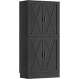 71" Tall Kitchen Pantry Storage Cabinet with Built-in Drawer