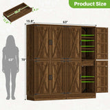 71" Tall Kitchen Pantry Storage Cabinet with 2 Built-in Drawers | 63" Wide Wood Farmhouse Storage Cabinet