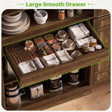 71" Tall Kitchen Pantry Storage Cabinet with Built-in Drawer