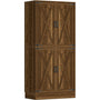 71" Tall Kitchen Pantry Storage Cabinet with Built-in Drawer