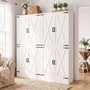 71" Tall Kitchen Pantry Storage Cabinet with 2 Built-in Drawers | 63" Wide Wood Farmhouse Storage Cabinet