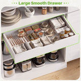 71" Tall Kitchen Pantry Storage Cabinet with Built-in Drawer