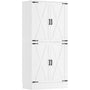 71" Tall Kitchen Pantry Storage Cabinet with Built-in Drawer