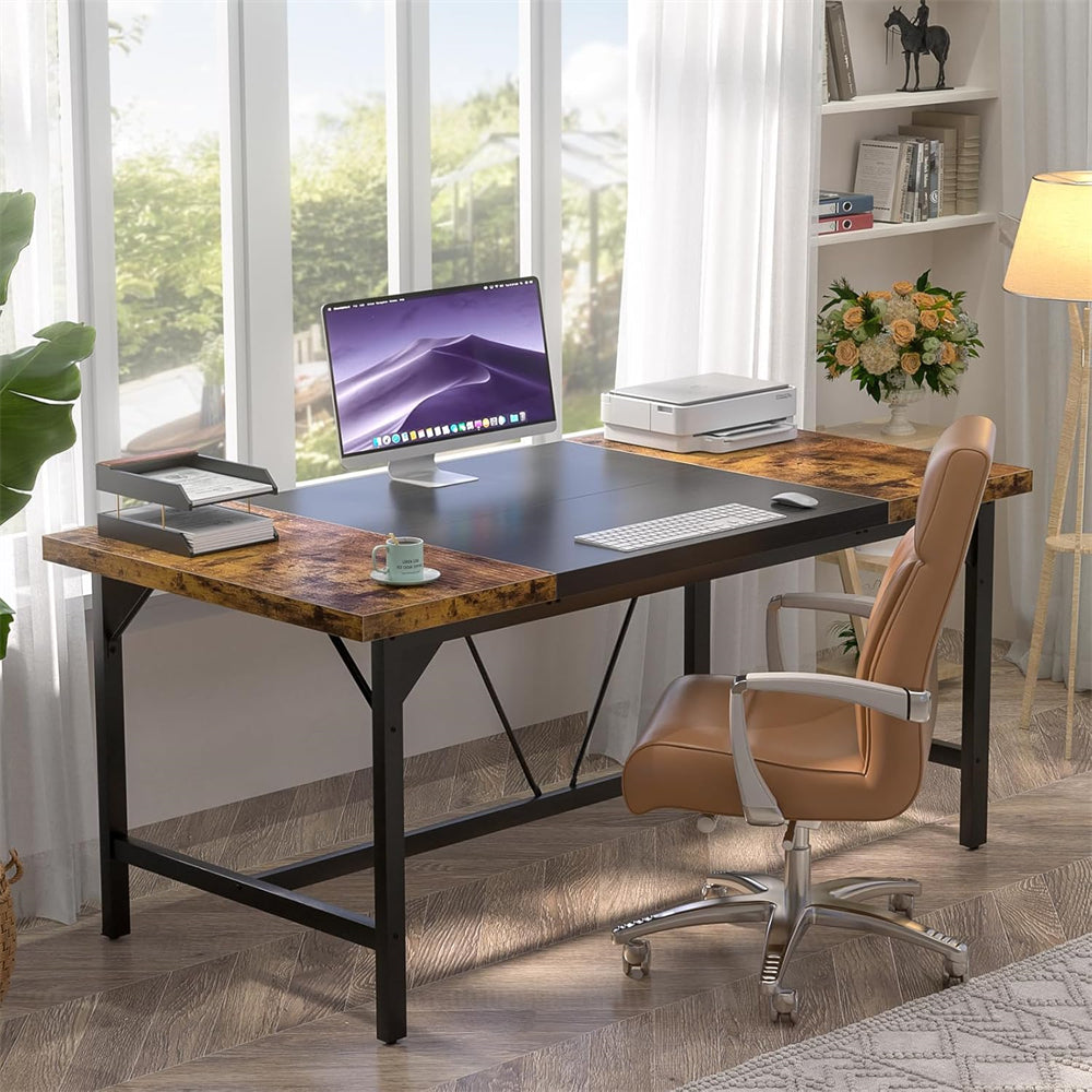 Unikito 63 Inch Computer Desk, Large Rectangular Sturdy Office