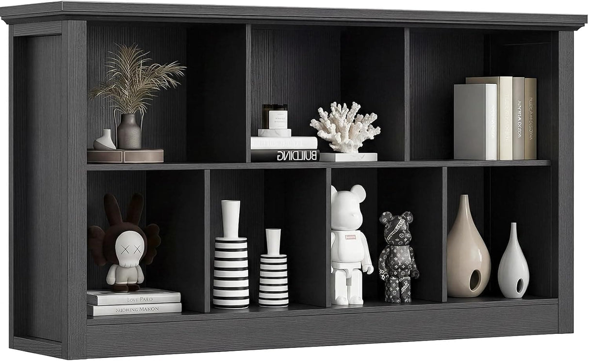 7-Cube Storage Bookcase, Modern Cube Storage Shelf Organizer, Wooden Bookshelf for Small Spaces, Living Room, Bedroom & Entryway