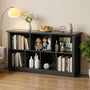 7-Cube Storage Bookcase, Modern Cube Storage Shelf Organizer, Wooden Bookshelf for Small Spaces, Living Room, Bedroom & Entryway