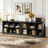 7-Cube Storage Bookcase, Modern Cube Storage Shelf Organizer, Wooden Bookshelf for Small Spaces, Living Room, Bedroom & Entryway