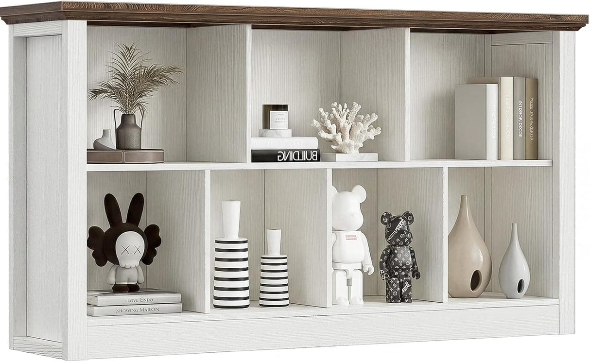 7-Cube Storage Bookcase, Modern Cube Storage Shelf Organizer, Wooden Bookshelf for Small Spaces, Living Room, Bedroom & Entryway