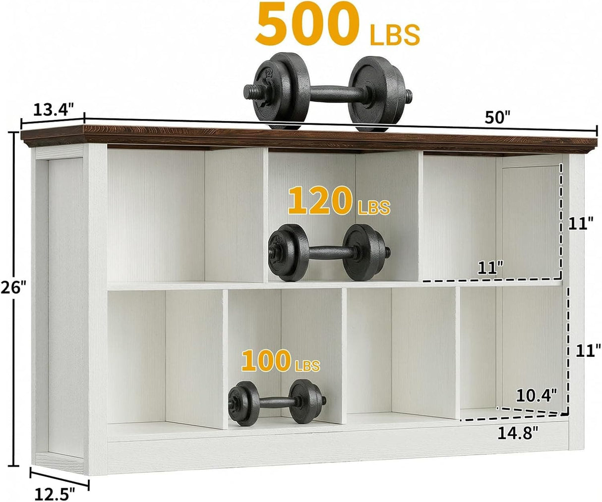 7-Cube Storage Bookcase, Modern Cube Storage Shelf Organizer, Wooden Bookshelf for Small Spaces, Living Room, Bedroom & Entryway